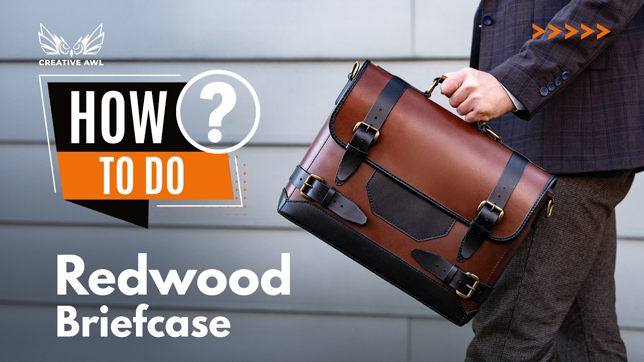 Redwood Briefcase PDF & DXF Pattern LEather Tutorial
