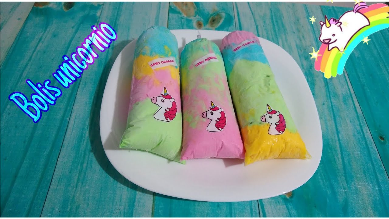 Cómo hacer bolis unicornio súper cremosos fácil divertidos y súper deli!