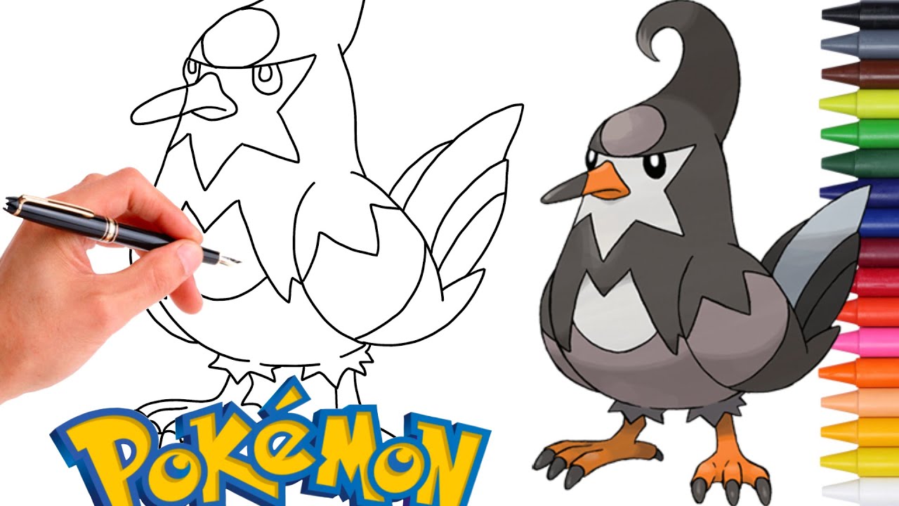 Como Desenhar FACILMENTE O POK&Eacute;MON STARAVIA ! #397 | gera&ccedil;&atilde;o 4