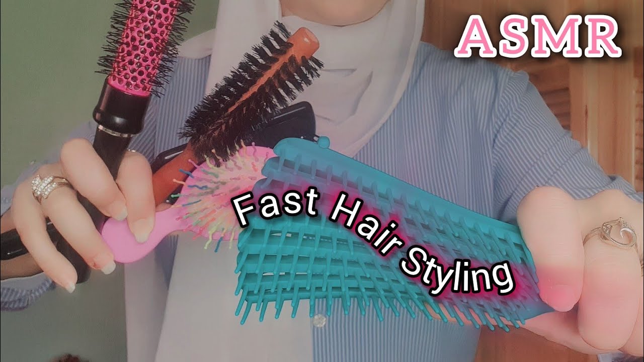 ASMR 🤐💍 Hair Styling | lo-fi | Brushing, Cutting, Curling & Braiding (No Talking)