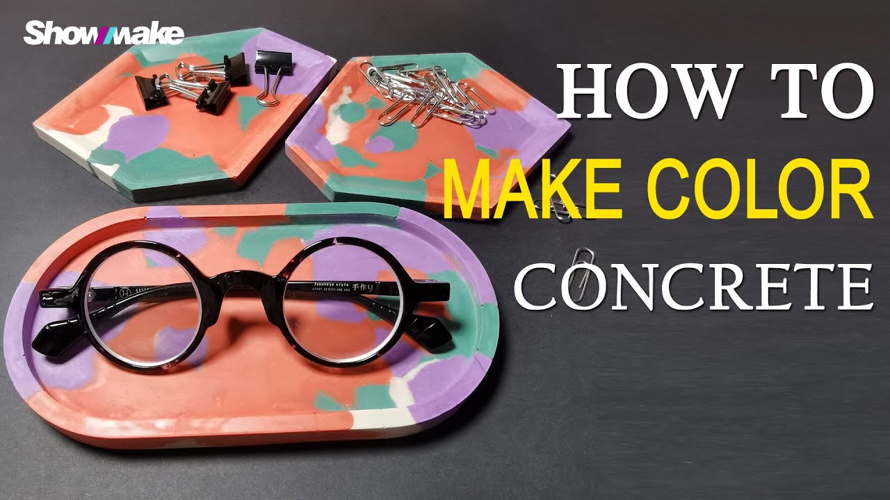 DIY Concrete Tray Secrets Of Perfect Colored Concrete, step by step - Concrete Art
