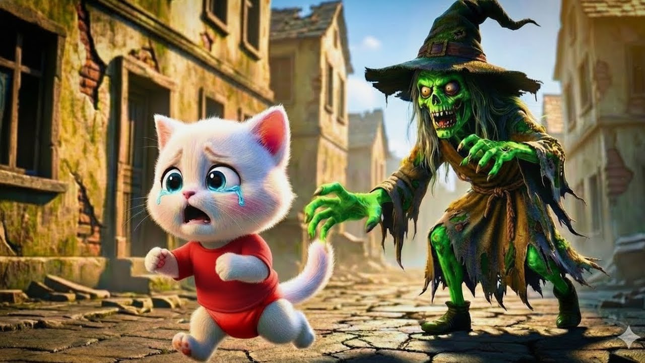 😱 The Kitten Was Hunted by a Witch… But the Truth Changed Everything | AI Cat Story!