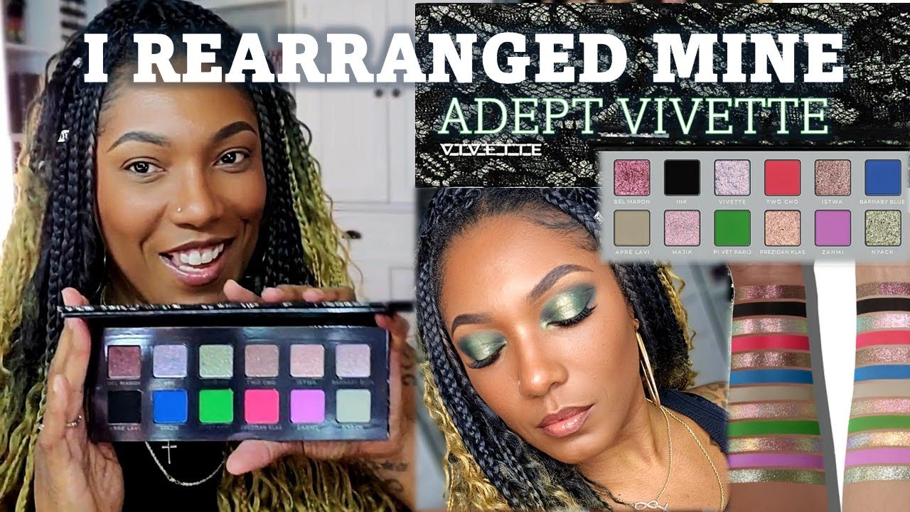 NEW ADEPT COSMETICS VIVETTE PALETTE | SWATCHES AND EYE LOOK! | KOLORFUL KALMELE