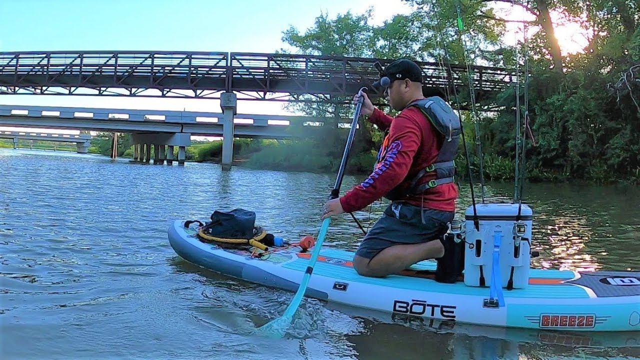 Exploring new fishing spot on Bote Paddleboard