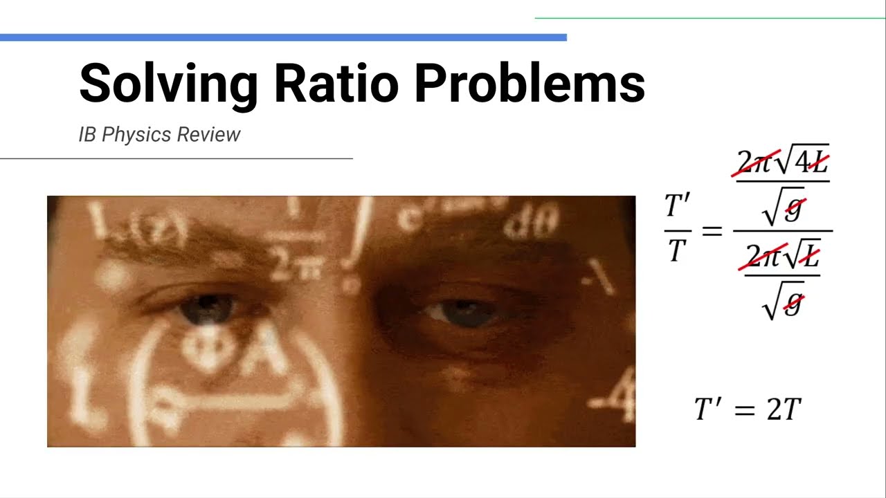 Обзор экзамена по физике IB — задачи на отношения