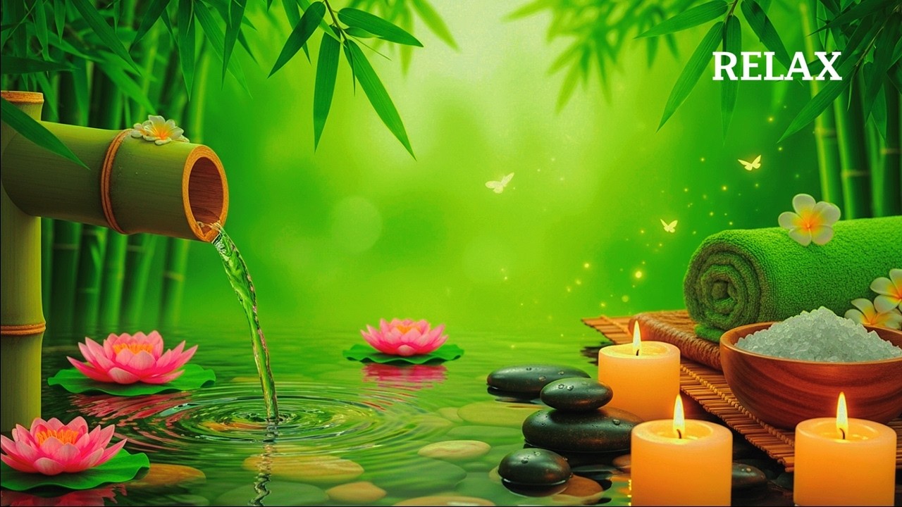 Gentle Water Stream & Relaxing Music for Deep Relaxation, Spa, Meditation and Sleep
