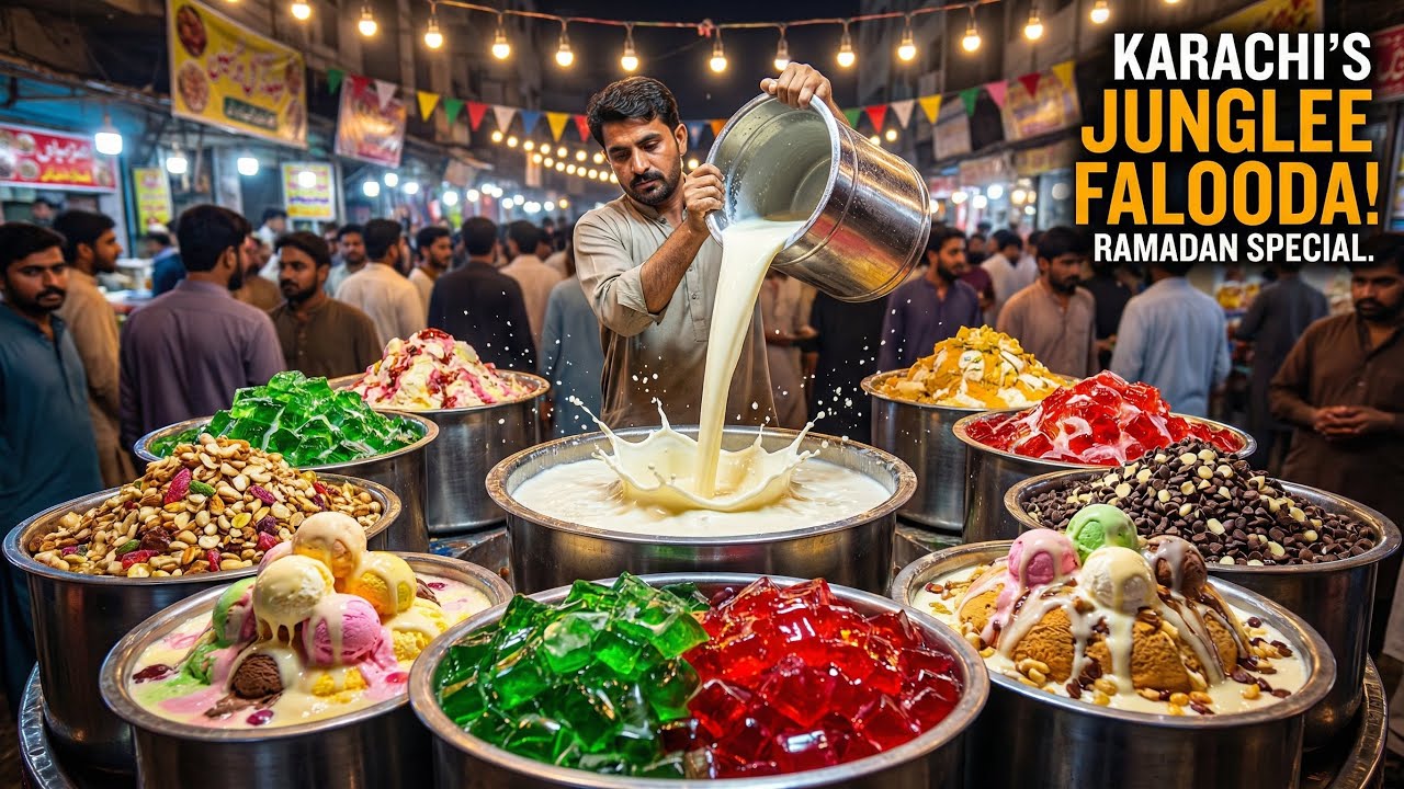 Ramzan Special Famous Junglee Falooda | Viral Icecream Falooda Sharbat | 1st Iftar Junglee Falooda 