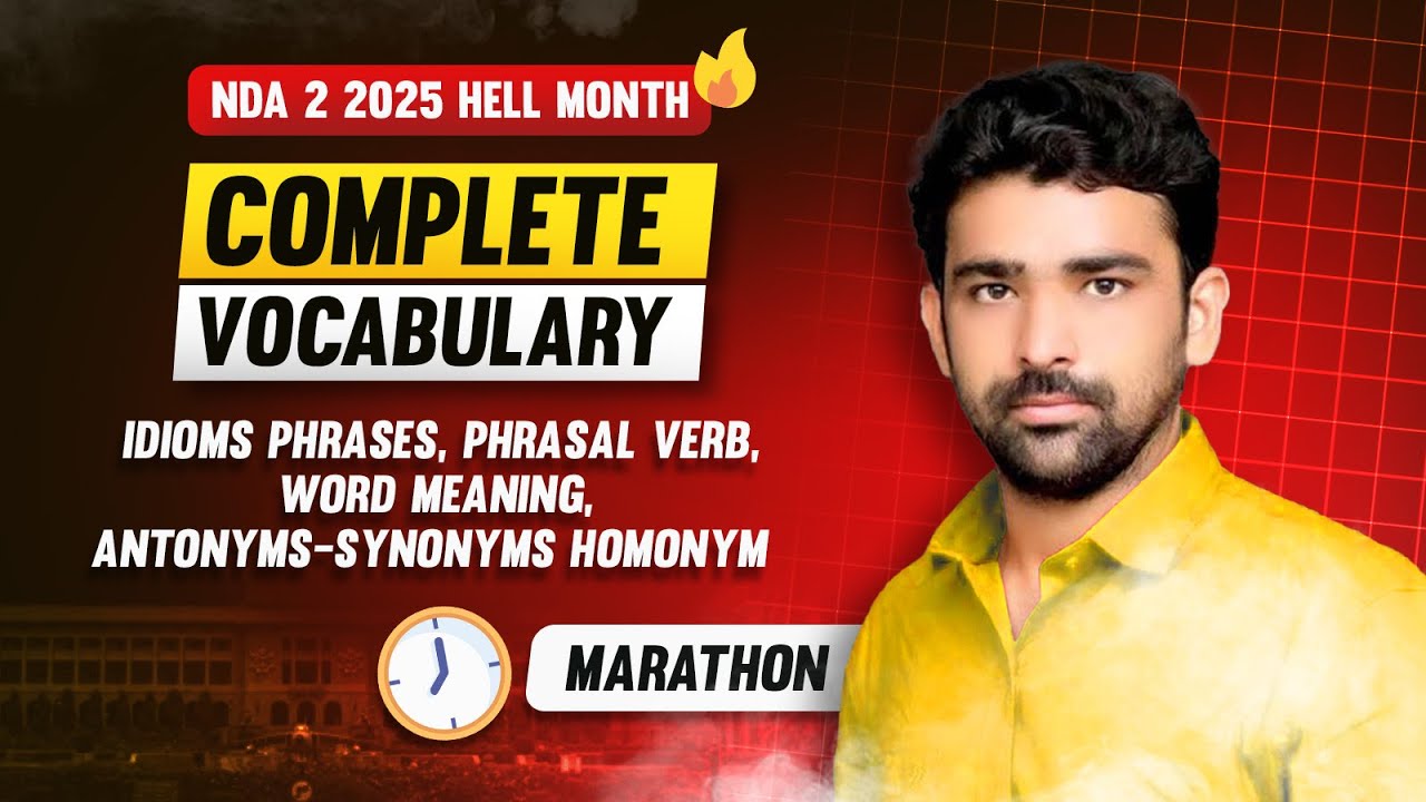 Complete Vocab For NDA/CDS Exam In One Shot || 100 Marks Confirmed || Hell Month