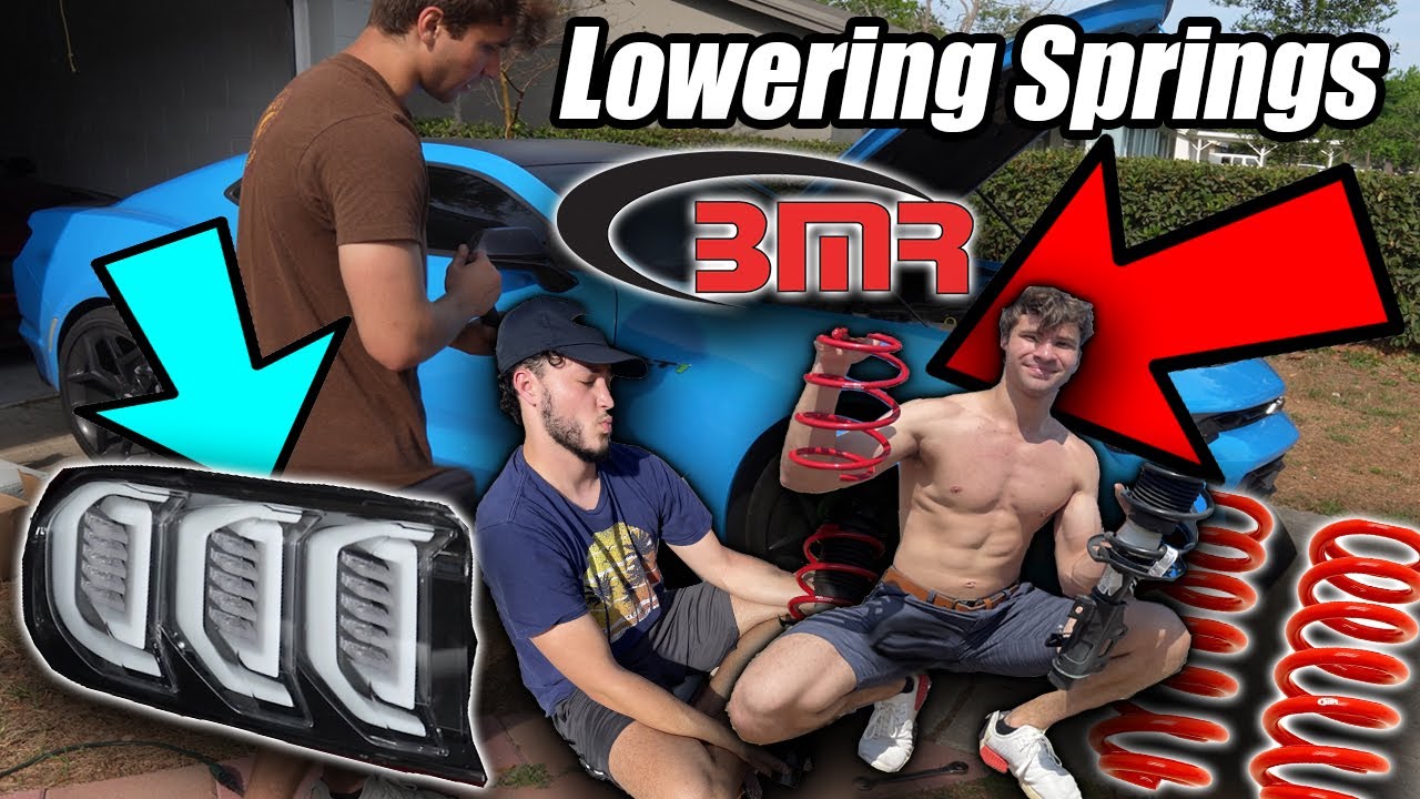 HOW TO INSTALL LOWERING SPRINGS IN YOUR 6TH GEN. CAMARO + PREVIEWING THE V2 EUROS ON CLOUT STANG?!