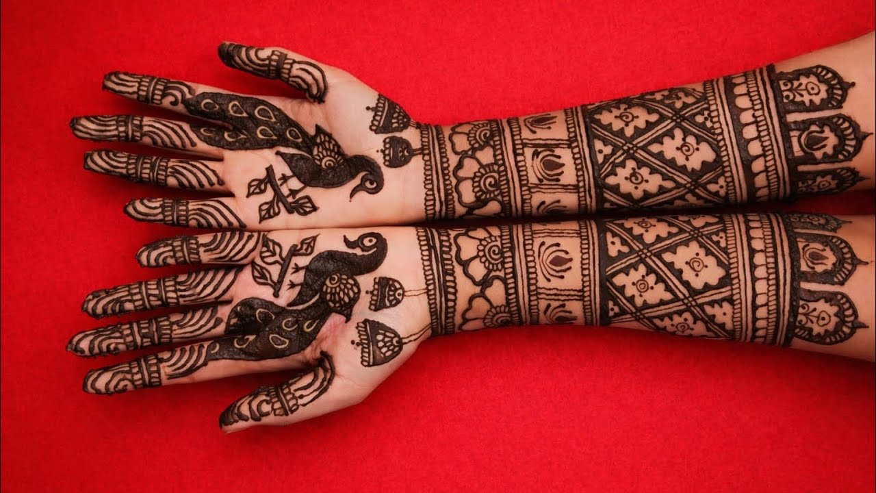Peacock mehndi design 1.                                            #aaradhya beautician mehndi art 
