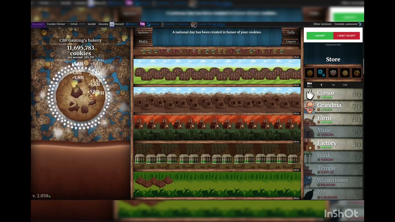 Cookie Clicker #4: 1 billion total cookies!