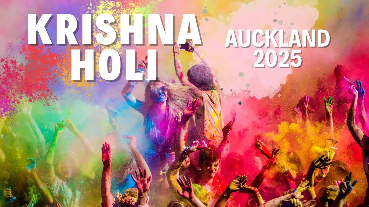 Krishna Holi 2025 | Holi at Hare Krishna Temple Kumeu | Auckland, New Zealand