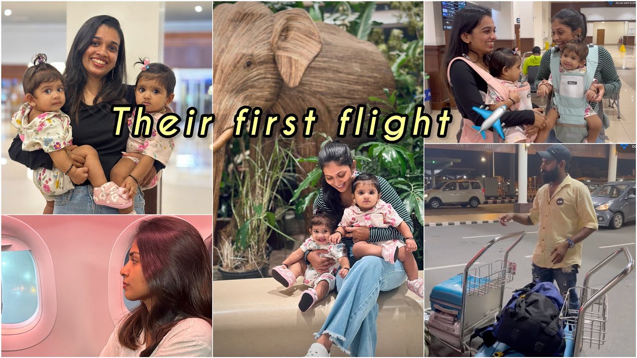 ഭാ.. നമുക്ക് ബാംഗളൂർ പോയിട്ട് വരാം || Their first flight ✈️