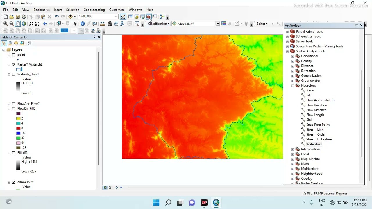 Watershed delineation using spatial analyst tool in ArcGIS #geospatial #watershed #arcgis #hydrology