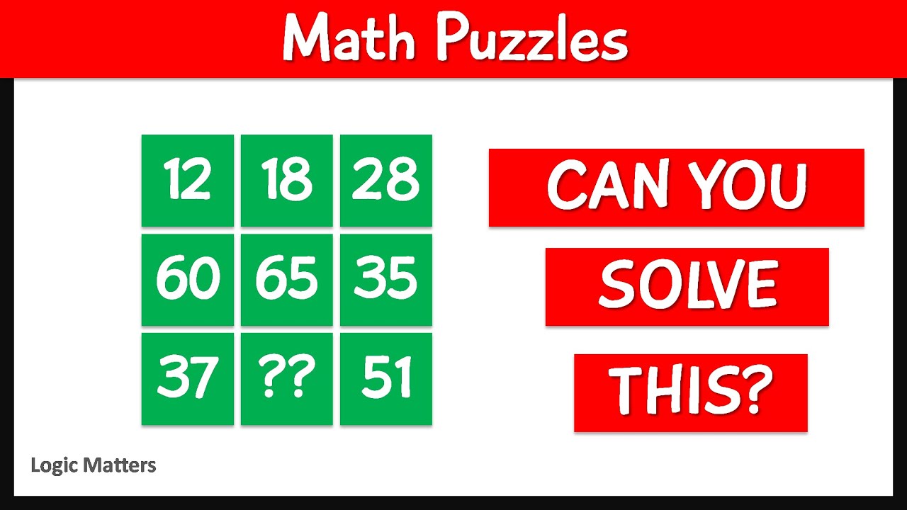 Maths Puzzle (Part-5) | How to solve maths puzzle | Logic Matters