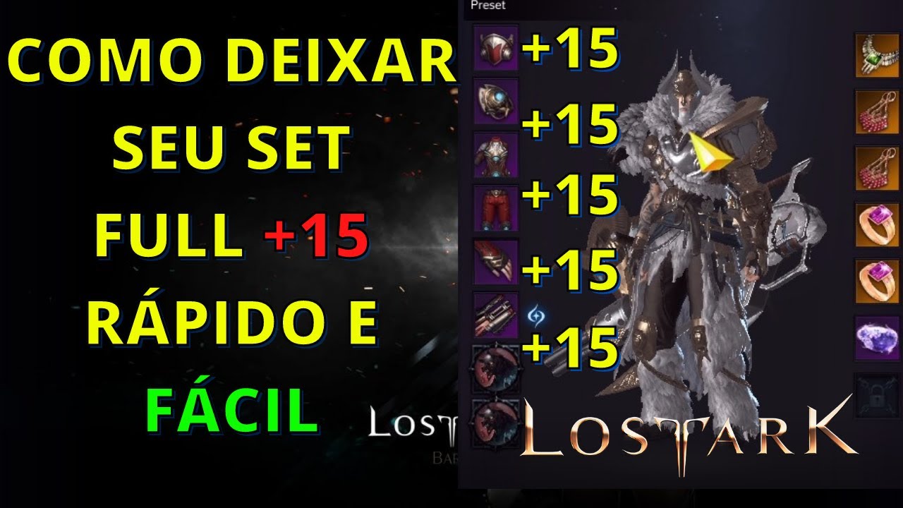 COMO DEIXAR SEU SET +15 RÁPIDO E FÁCIL GUIA RESUMIDO - LOST ARK
