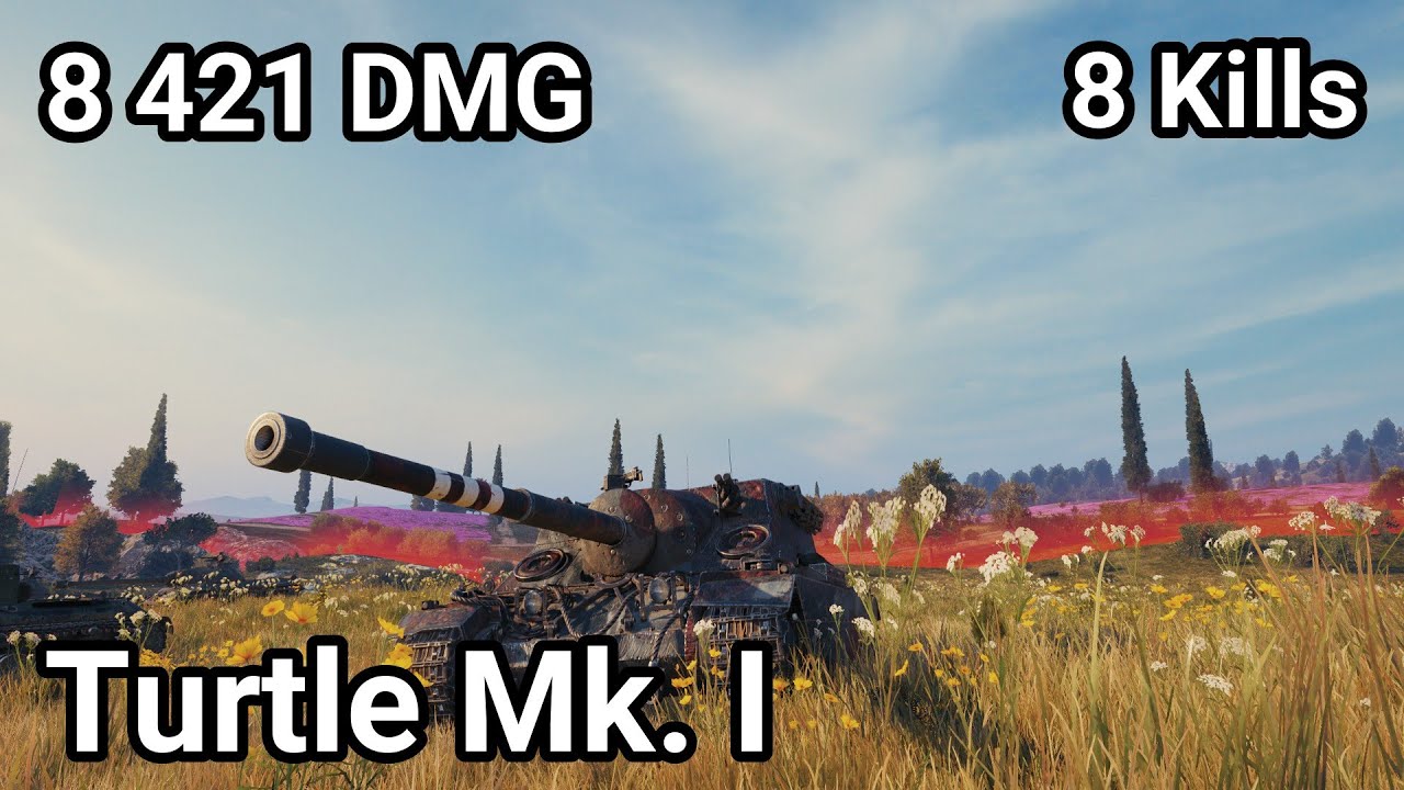 Turtle Mk. I - 8 421 damage / 8 kill / 1 380 blocked