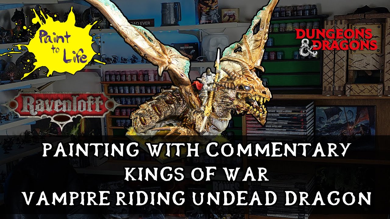 Painting a Mantic Kings of War Undead Vampire Lord on Undead Dragon