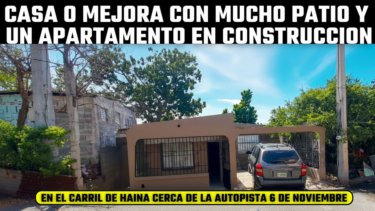 Casa o Mejora con Mucho Patio 1 Apartamento en construcción en el Carril de Haina #inmobiliariabrito