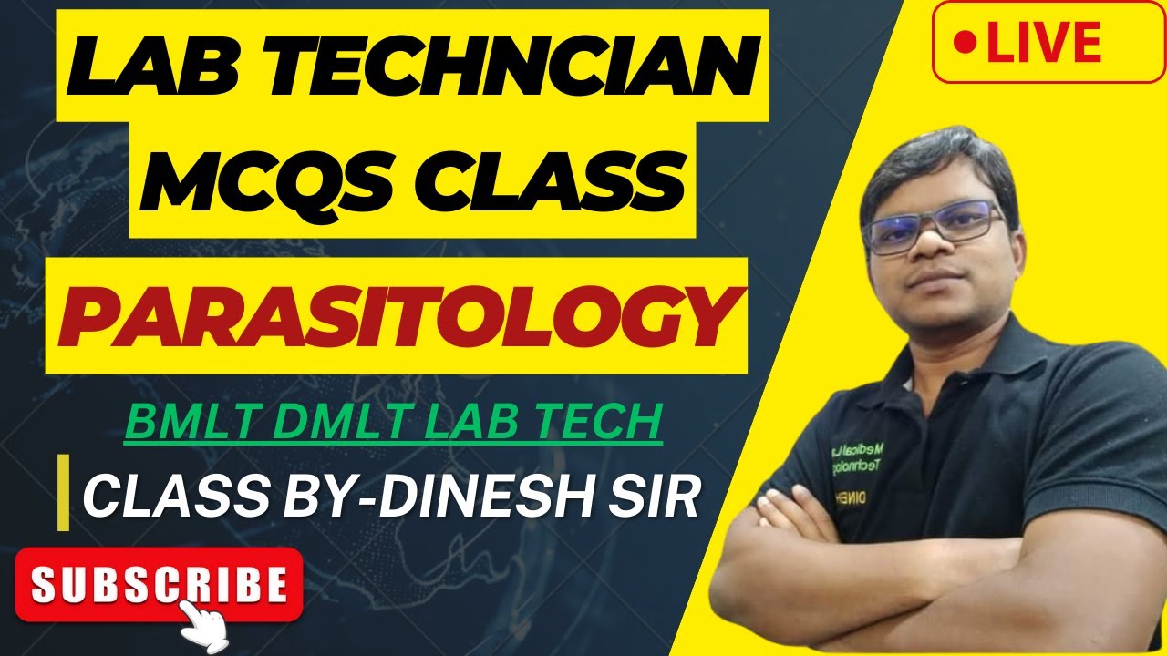 LAB TECHNICIAN MCQS Class | Parasitology MCQS For all Lab technician Exam