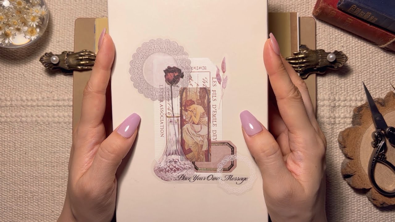 [빈티지 다꾸 ASMR] 새로운 리사이클 상자와 빈티지 다이어리 꾸미기 | vintage journal | scrapbooking | no BGM