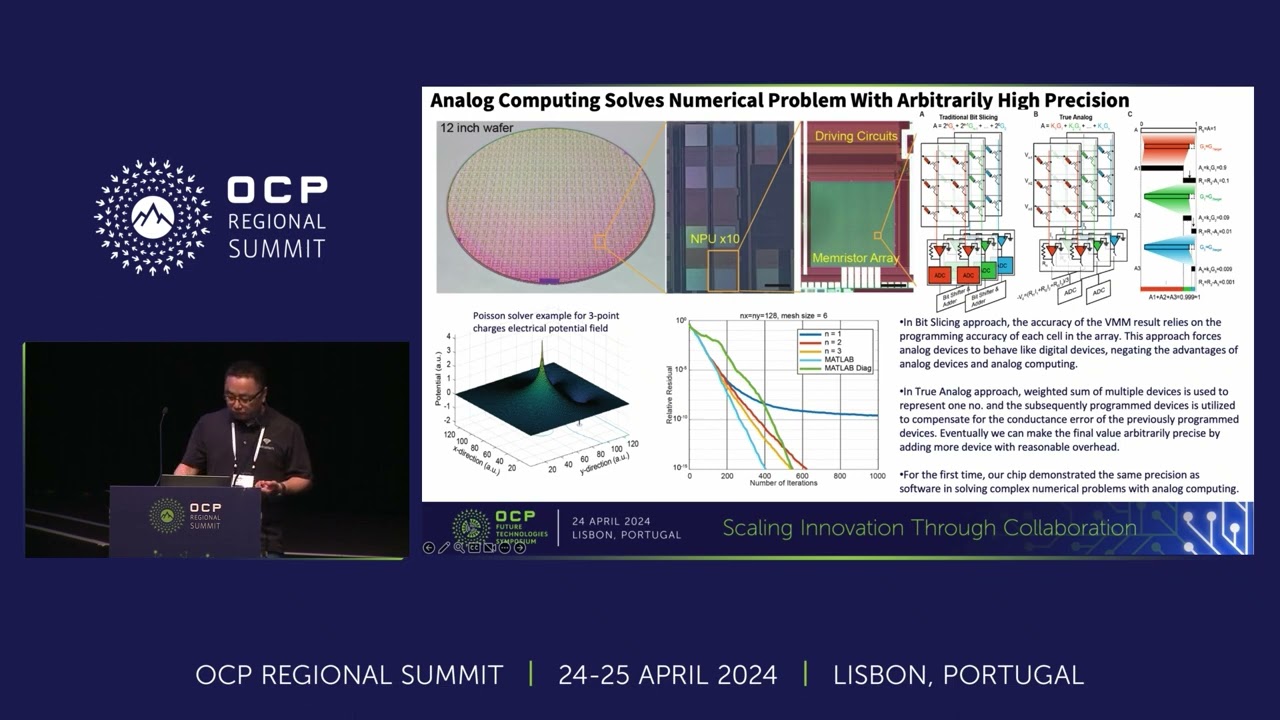 Analog In-memory computing with multilevel memristive devices for high performance computing