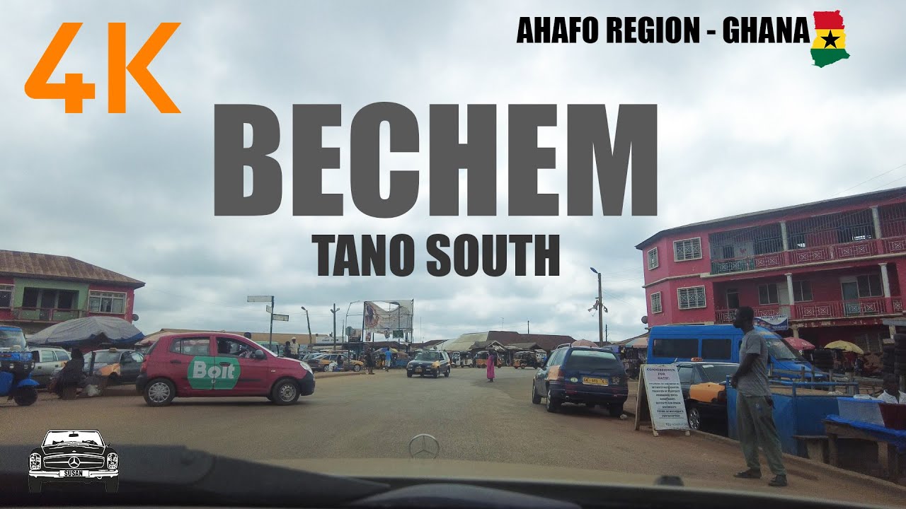 Bechem Drive in the Tano South Ahafo Region of Ghana 4K