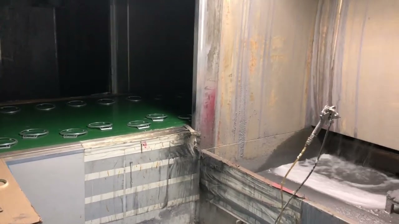 The painting process for injection molded plastic parts