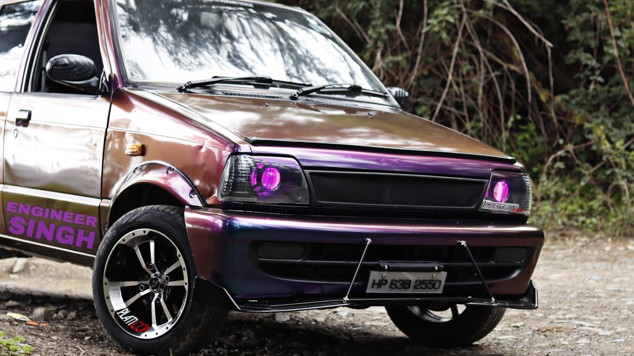 Modified Maruti 800 | Full Wrap | Pioneer Music system | Projector Headlight | Bass | Engineer Singh