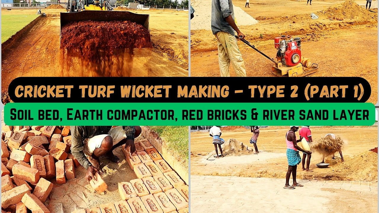 Cricket Turf Wicket Making 