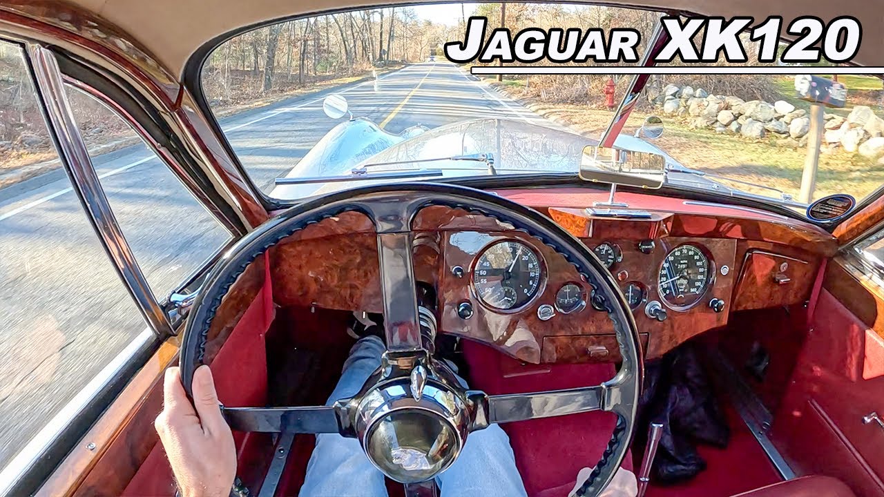 Jaguar XK120 Fixed Head Coupe 1952 года — потрясающий британский рядный 6-цилиндровый двигатель (...