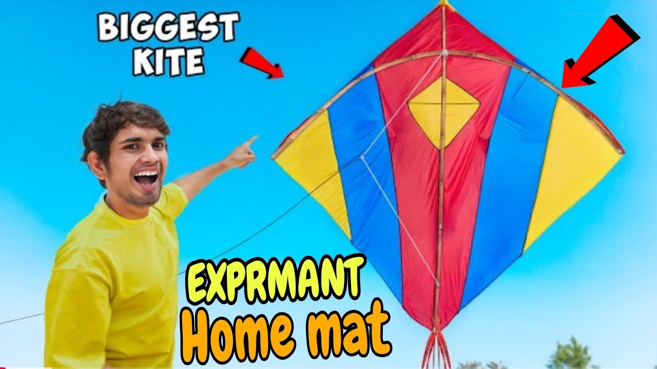 How to Make Biggest Kite at Home 😱 | 100% Real Kite Flying Experiment 🪁#experiment #new  #viralvideo