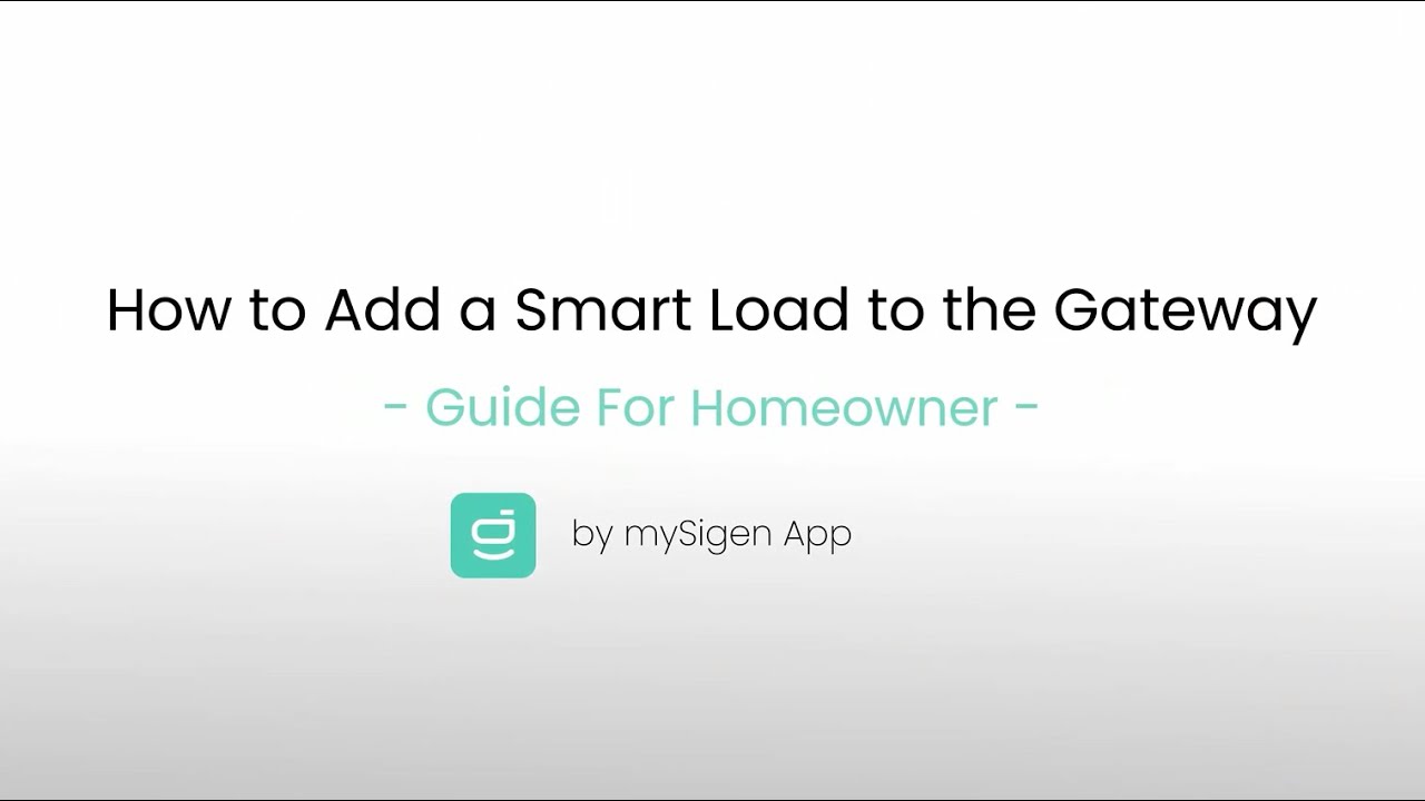 How to add a smart load to the Gateway?