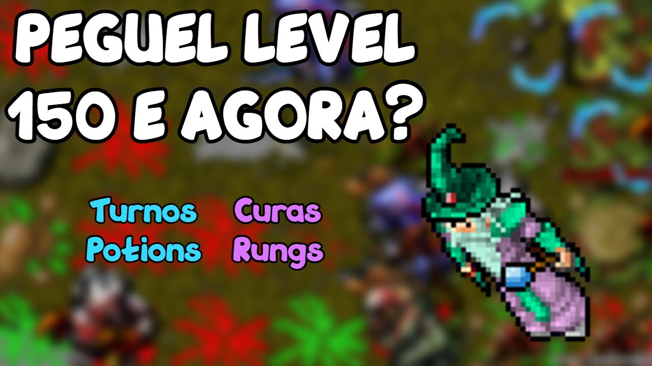 TIBIA | Peguei Level 150 com meu RP e agora? | Turnos, Curas, Potions e Rings
