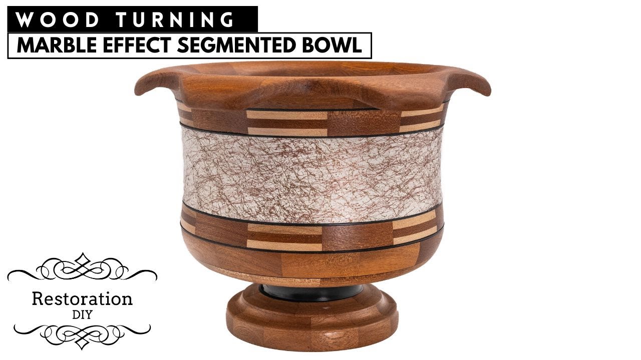 Woodturning | Marble Effect Bowl | Restoration DIY
