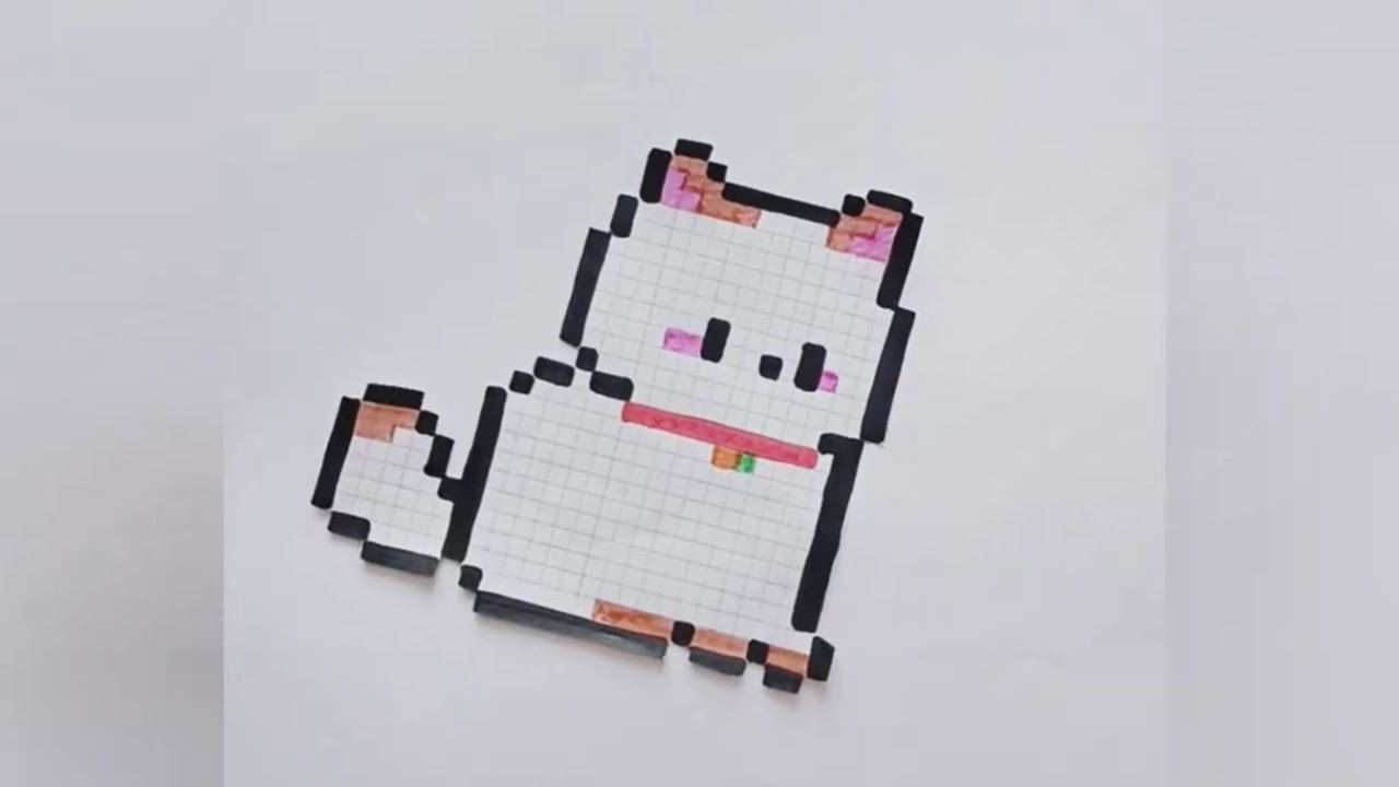 Pixel Cat Drawing 😺#love #art #pixelart #drawing #cat #subscribe #satisfying #cute #pixel 