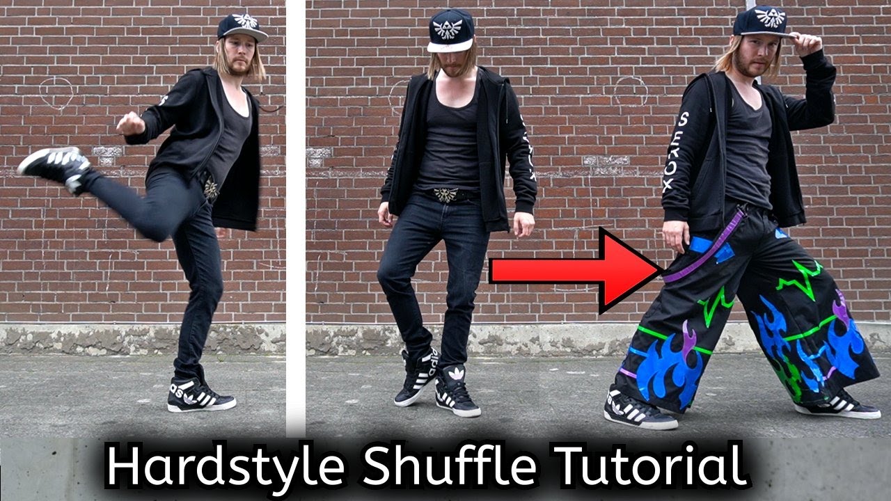 Hardstyle Shuffle Tutorial / Shuffle Dance Tutorial Part 3: Running Man into T-Step + Spins