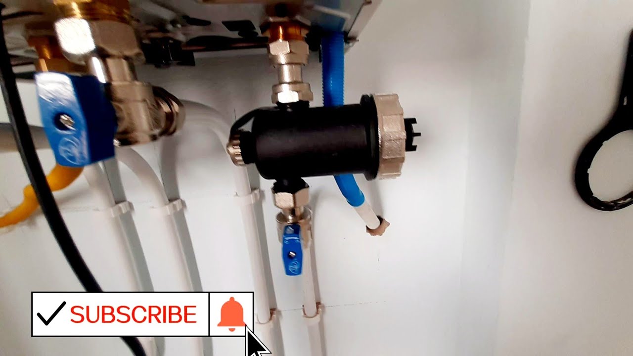 filtre magnétique chauffage energical  / تركيب فلتر مغناطيسي لحماية شوديار