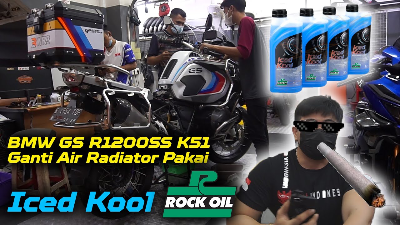 BMW GS R1200SS K51 Ganti Air Radiator Pakai Iced Kool by Rock Oil, Mendinginkan Mesin Lebih Maksimal