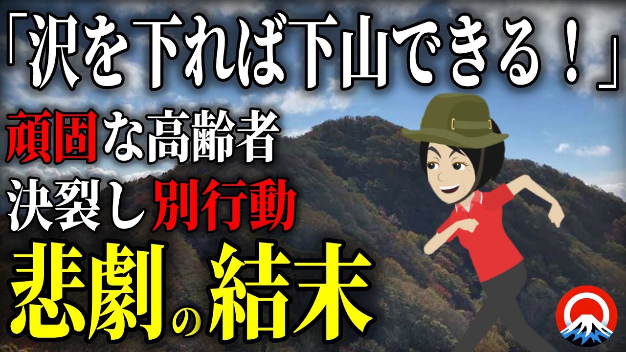【悲劇】別行動を選んだ二人の登山者、、決断の行方とは、、2020年 石墨山遭難事故【地形図とアニメで解説】