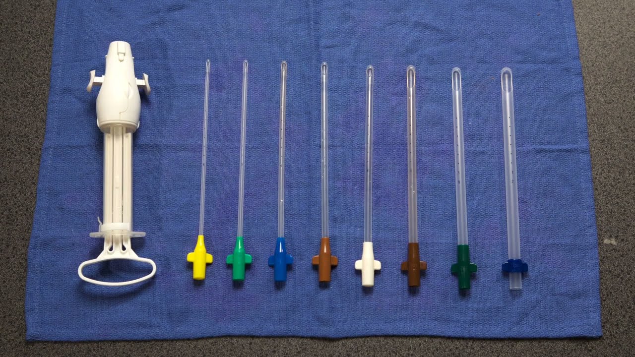 Procesamiento de jeringa AMEU (Aspiración manual endouterina)