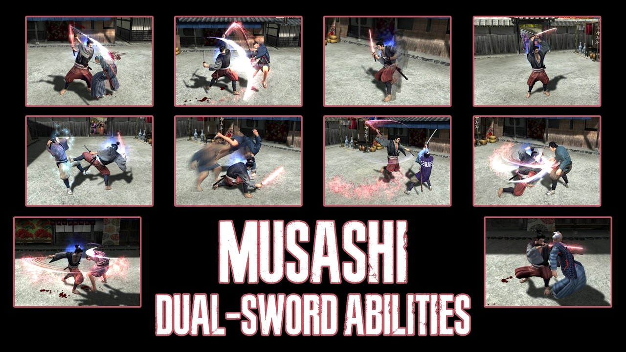 Kiryu Kazumanosuke / Miyamoto Musashi / Dual Sword / Abilities / Yakuza Ryu Ga Gotoku Kenzan!