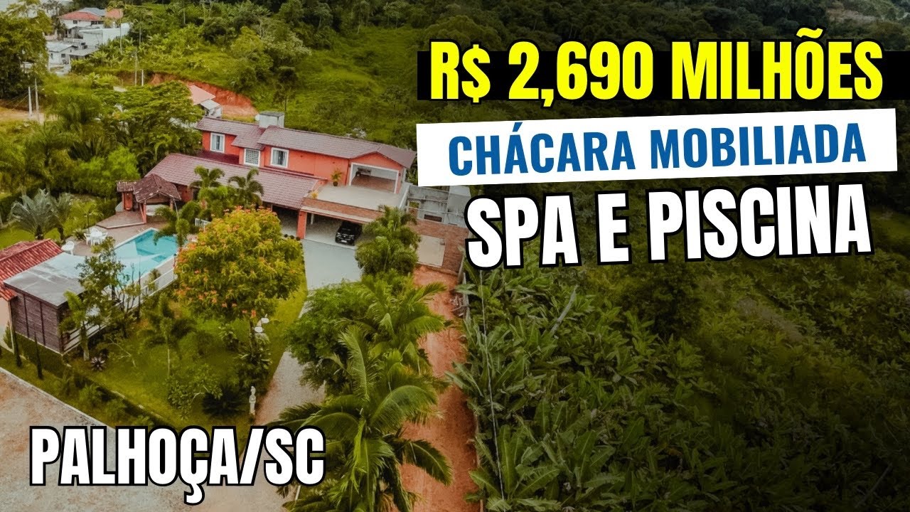 CHÁCARA MOBILIADA, SPA, PISCINA -  PRÓXIMO AS PRAIAS EM PALHOÇA/SC