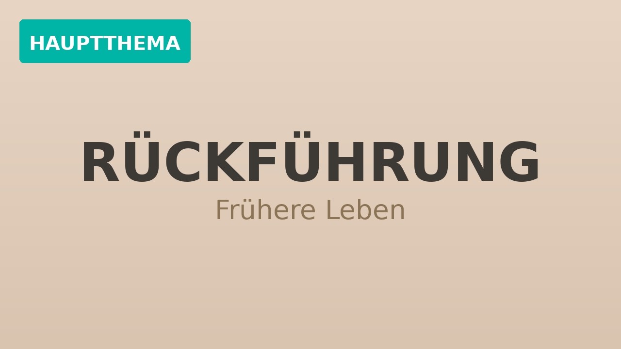 Sterben - Rückführung zum Thema Sterben und über den Tod hinaus