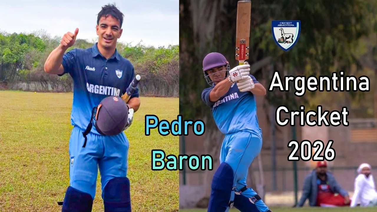 Argentina Cricket Captain PEDRO BARON Batting