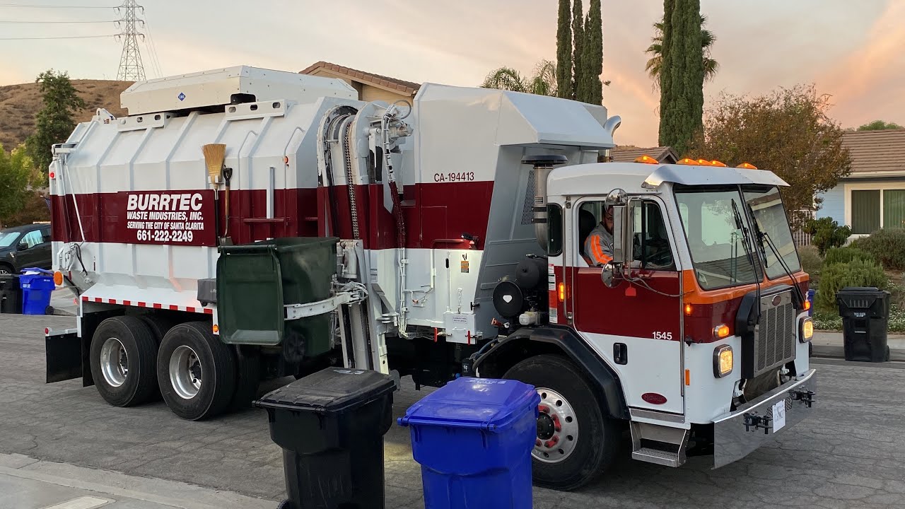 Brand New Burrtec Pete 520 Octo Side Loader Garbage Truck