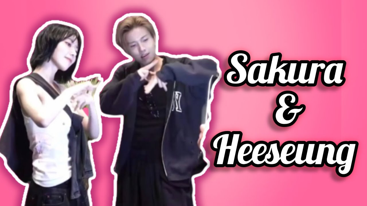 Sakura & Heeseung eye contact 