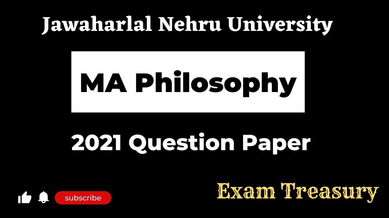 JNU MA Philosophy 2021 Question Paper