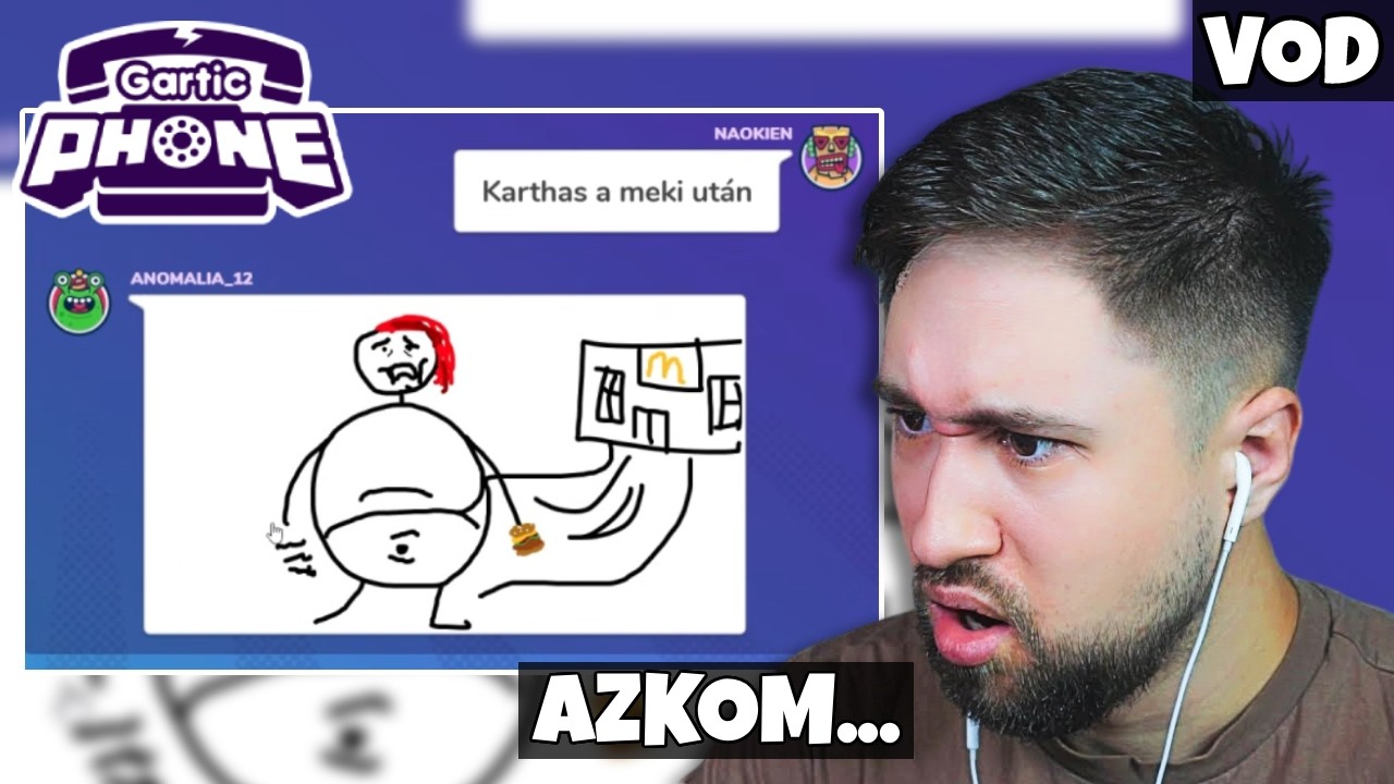 50 NÉZŐVEL Gartic Phone… ez KÁOSZ lett 💀