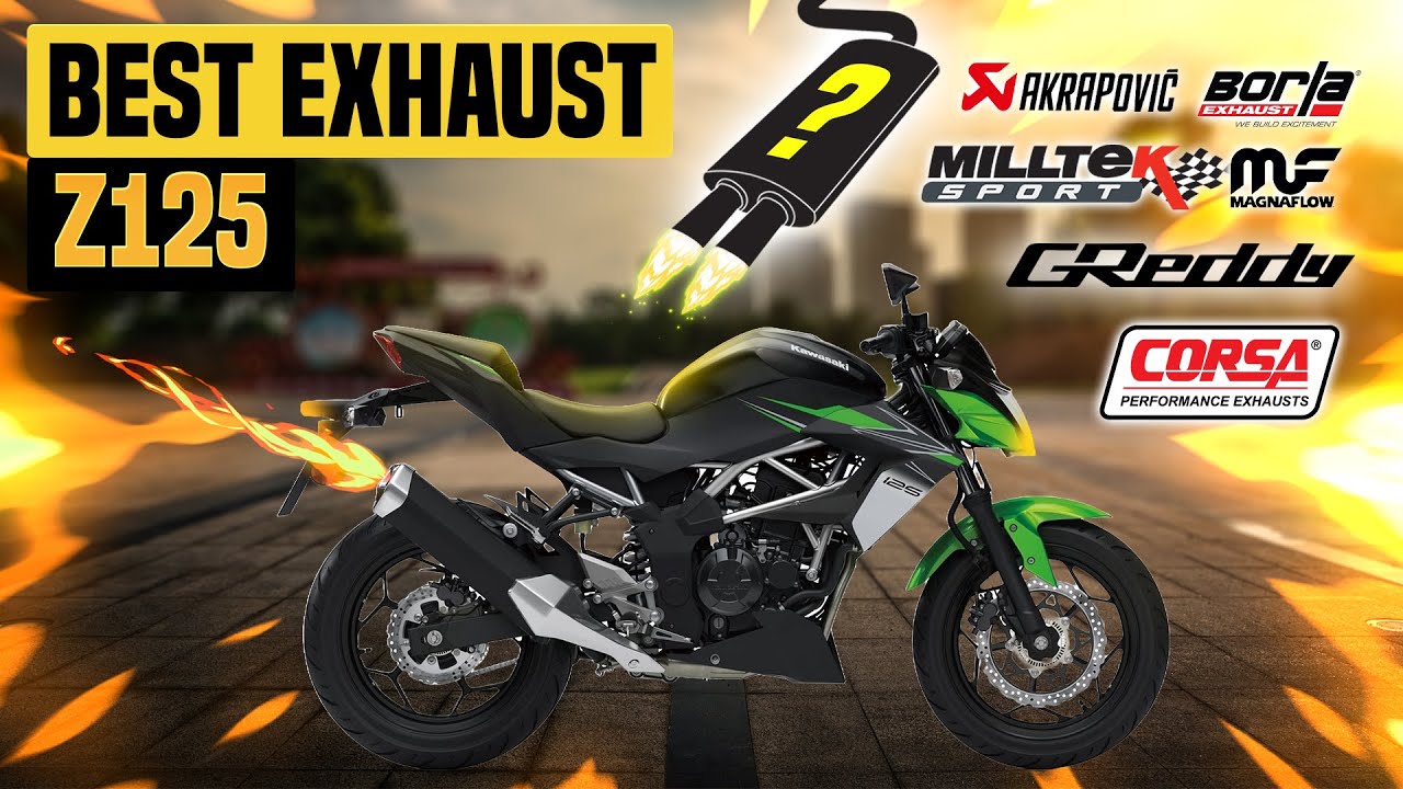 Kawasaki Z125 Exhaust Sound 🔥 Review,Upgrade,Mods,Modified,Akrapovic,Yoshimura,TwoBrothers,M4 +